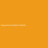 Ergonomische Beton-Tabelle